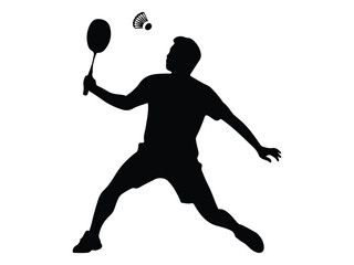 tennis player silhouette vector illustration