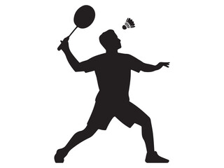 tennis player silhouette vector illustration