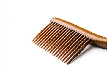 Elegant wooden comb mock up isolated on white background showcasing its sleek design