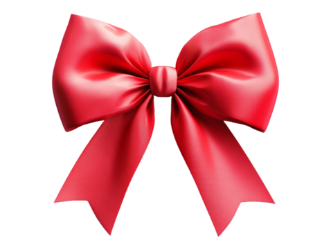 A bow, isolated on a transparent background, ideal for decorative, fashion, or gift-related designs
