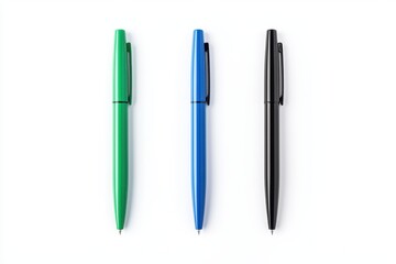 Fototapeta premium Unique solid-color ballpoint pen mock up for branding and design purposes