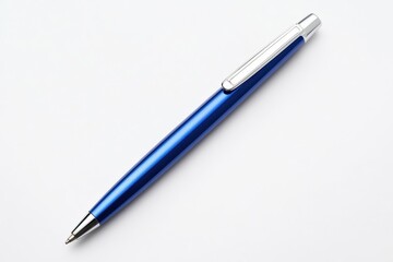 Naklejka premium Solid-color ballpoint pen mock-up on clean background ready for design customization