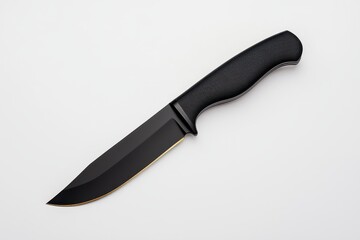 Obraz premium Clean solid-color metal knife mock up showcasing sleek design and functionality