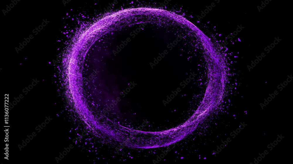Poster purple abstract circle particle effect
