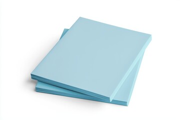 Elegant solid-color notepad mock up showcasing a clean blue design for creative projects