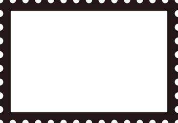 Isolated blank stamp silhouette.
Stamp shaped border.
Transparent background.
