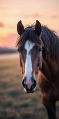 Obraz premium Concept photo of a horse with space for text