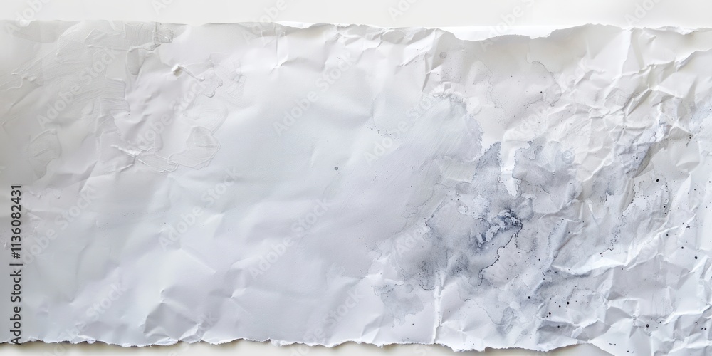 Poster a wrinkled, textured piece of paper with subtle stains and markings, creating an abstract and minima