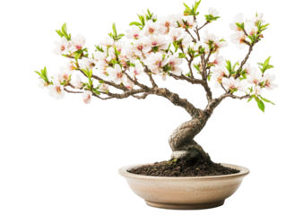 Serene bonsai tree in pot, miniature nature's art for home decor and zen gardens