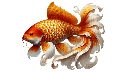 Fototapeta premium Carp Fish on white background 4