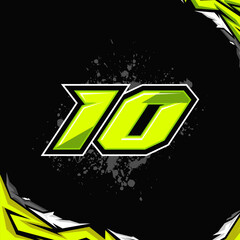 Racing number design vector