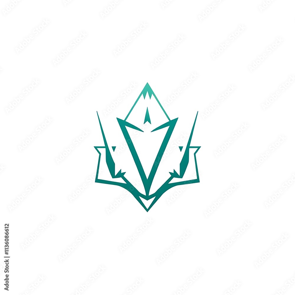 Poster abstract v shape logo design: a modern and minimalist logo design with a bold v shape formed by two 