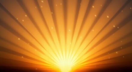 Obraz premium Golden Rays of Hope: A radiant sunrise bursts forth, illuminating the horizon with its warm, golden light, creating a mesmerizing backdrop of hope and new beginnings.