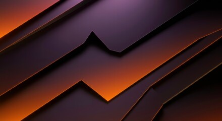 Obraz premium Abstract Burnt Orange and Purple Geometric Shapes 