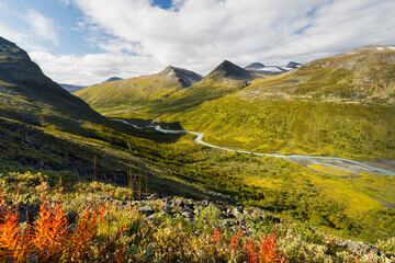 oberes Rapadalen, Rapaälven, Sarek Nationalpark, Lappland, Schweden, Europa