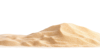 A mound of fine, golden sand with smooth contours and gentle slopes.