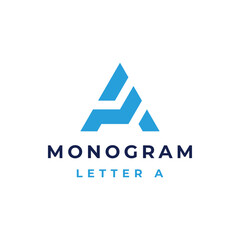 business logo design or abstract monogram initial letter A