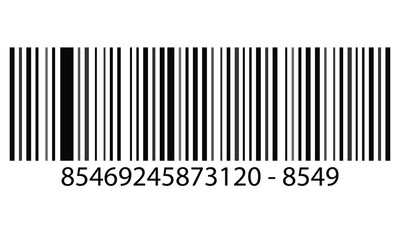 Barcode vector icon or bar code scan label for product price tag, Barcode vector icon with numbers. Easily editable	