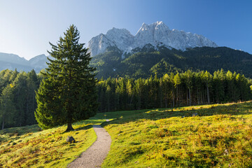 Waxenstein, Wettersteingebirge, Obergrainau, Grainau, Werdenfelser Land, Bayern, Deutschland
