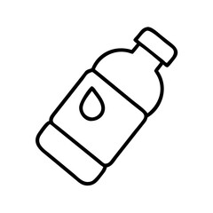 water bottle icon, back to school line art, education icon - simple black line art icon of water bottle, symbolizing back to school celebrations. education vector art.