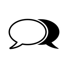 oval ellipse speech bubble icon. isolated vector symbol.