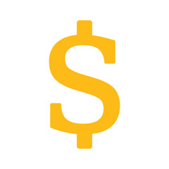 ż&oacute;łty symbol dolara, grafika wektorowa