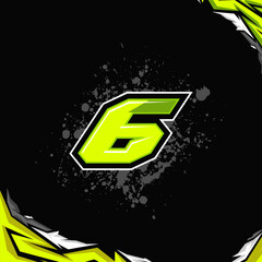 Racing number design vector