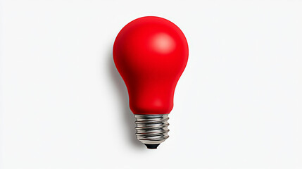 Red Lightbulb Idea Concept 