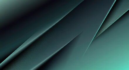 Abstract Teal & Black Geometric Background 
