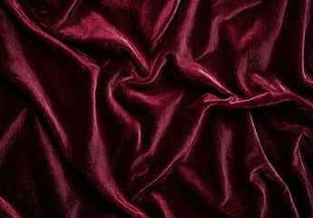 Obraz premium Luxurious Red Velvet Fabric Texture Background Draped Elegant Soft Rich