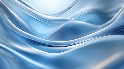 Fototapeta premium Fluid Abstract Blue Waves with Soft Texture and Ambient Atmospheric Glow : Generative AI