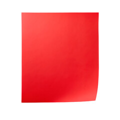 Red hard sheet isolated on transparent background