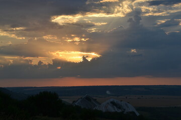 sunbeams in the clouds