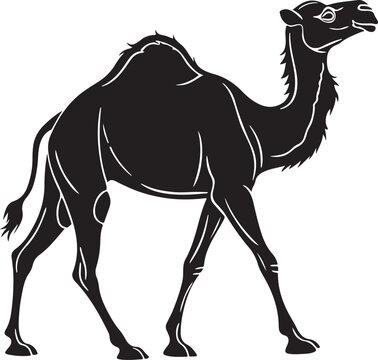 recommend clip art: Desert Camel Silhouette Vector Drawing