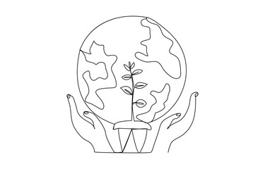  World Environment day concept background vector. Save the earth, globe, heart, tree. Eco friendly illustration design for web, banner, campaign, social media post.