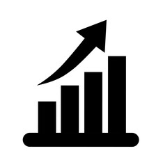business graph icon vector on white background