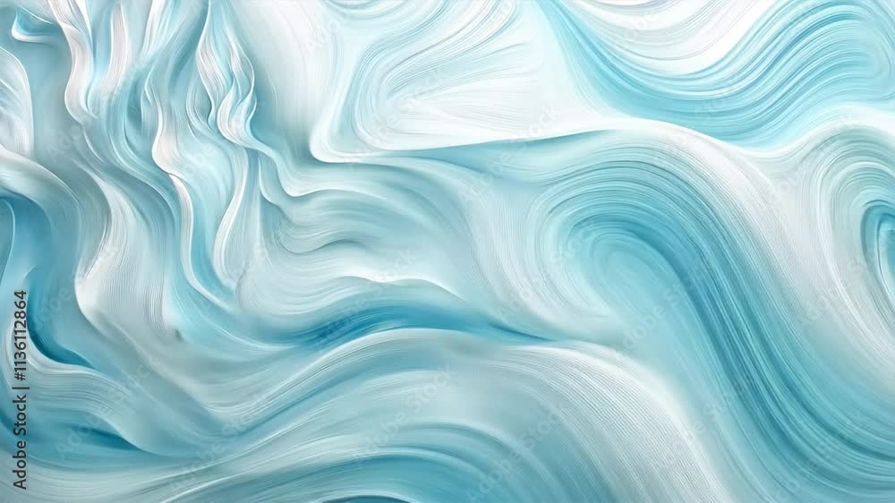 Poster beautiful abstract wave pattern blue and white textures create fluid design art for serene backgroun