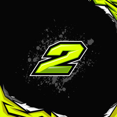 Racing number design vector