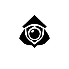 Security Eye Logo: A stylized eye icon with a protective shield, representing security, privacy, and vigilance. This minimalist logo design is perfect for businesses in the security, surveillance.