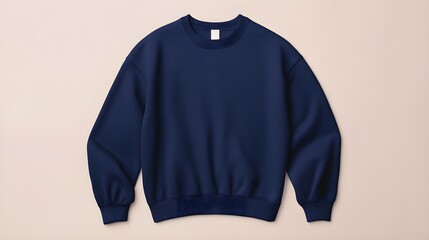 Plain navy blue sweater. Isolated on a white background