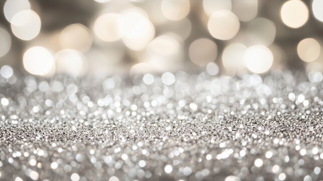 Silbrig glitzernde Oberfl&auml;che mit schimmerndem Licht