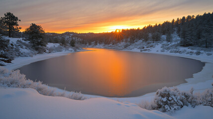 sunrise in the mountains