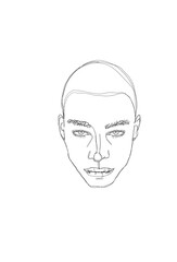 face of a person chaotic line art