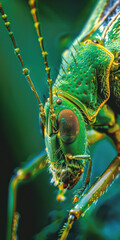 Macro Shot of Green Insect