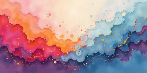 Obraz premium Vibrant Abstract Art Background with Colorful Textures