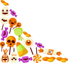 Halloween Candy Seamless Pattern