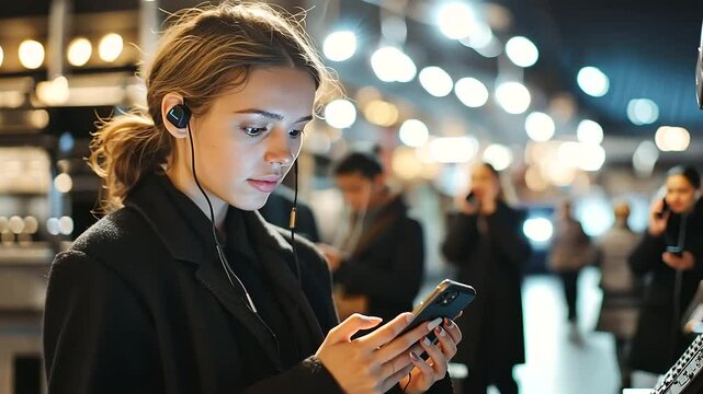 Concert Booking Agent Managing Calls in Backstage Area