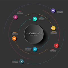 Infographic design template with place for your data. Vector illustration. © Khvost