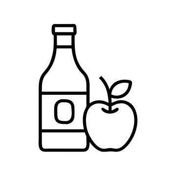 recommend clip art: cider bottle icon, fall line art, fall icon - simple black line art icon of cider bottle, symbolizing fall celebrations. fall vector art.