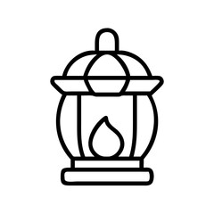fall lantern icon, fall line art, fall icon - simple black line art icon of fall lantern, symbolizing fall celebrations. fall vector art.